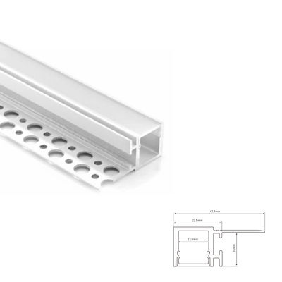 23*16mm アルミニウムジプス プラスター トリムレス 挿入式 LED 線形プロフィール