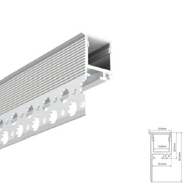 23*20mm アルミニウムジプス  gipster トリムレス LED 線形プロフィール