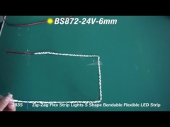 12V 24V 6mm 8mm 2835 ジグザグフレックスストライプライト S形折りたたみbare 柔軟なLEDストライプ